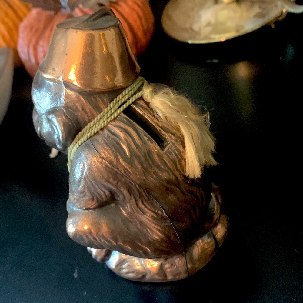 KOKO THE WISE Street Vender w/ Fez VINTAGE Bronze like metal Coin Bank - Picture 5 of 9